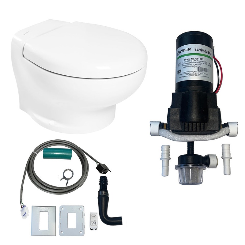 Thetford Nano Eco Compact Toilet Raw Water Kit w/Inlet Pump – 24V [T-NAN024PW/E/NA-RWKIT]