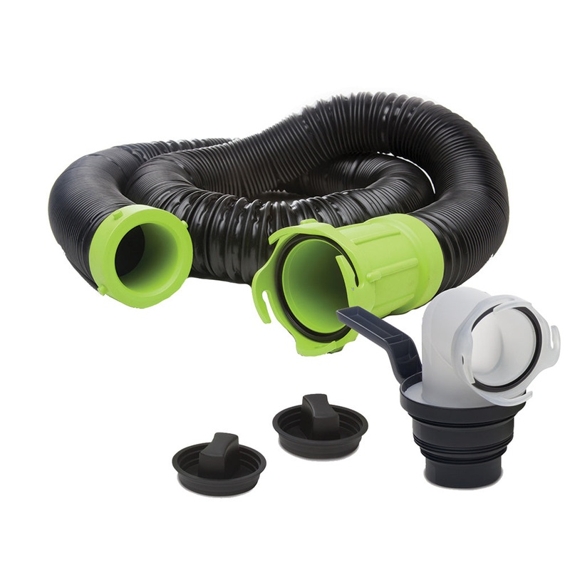 Thetford Titan Premium 15′ Sewer Hose Kit w/Universal Bayonet Connection  5-in-1 Sewer Adapter w/Handle [17853]