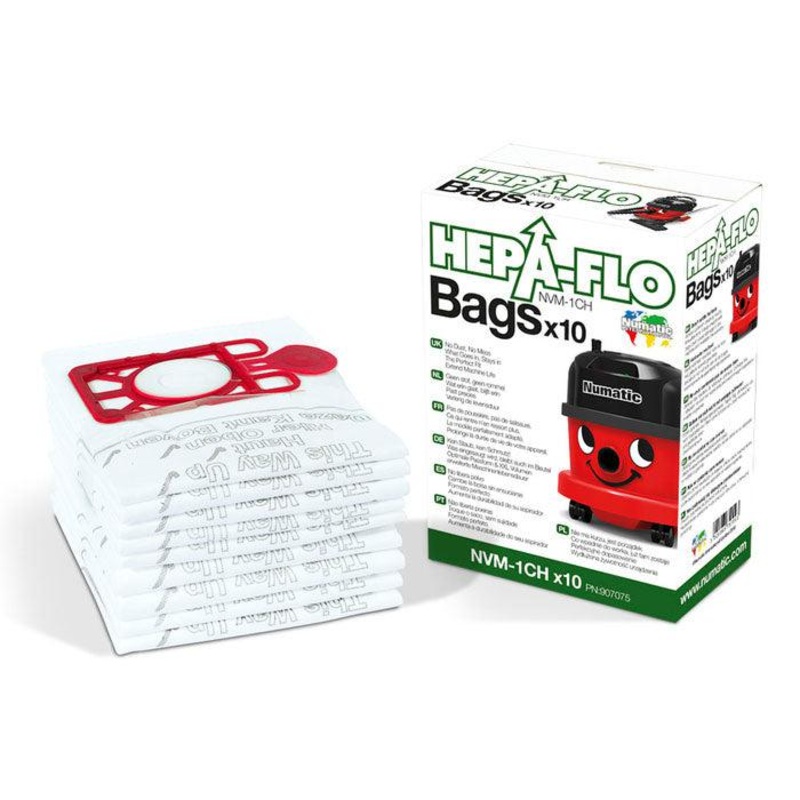 Numatic HepaFlo Dust Bags 10Pck for Henry