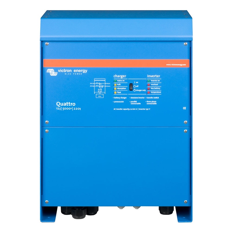 Victron Quattro 12/5000/220-100/100 120V VE.Bus (UL458) [QUA125021102]