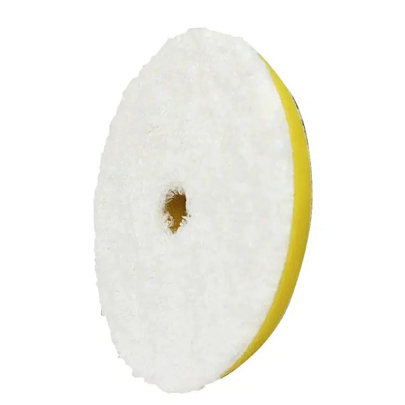 Buff and Shine URO Microfiber Pad (white fibers)(Yellow Foam Interface) Polishing,(3/5/6Inch)